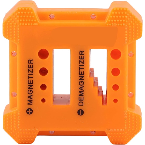 Professionel Magnetiserings- og Demagnetiseringsværktøj til Skruetrækkertips, Skruer, Praktiske Små Værktøjer (1 stk, Orange)