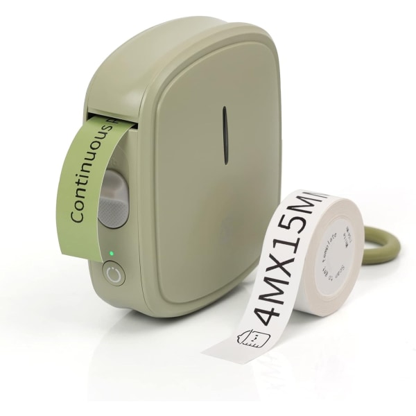 Etiketmaskine med tape indbygget skærer Bærbar Bluetooth håndholdt klistermærkeprinter til hjemmekontororganisation iOS Androi