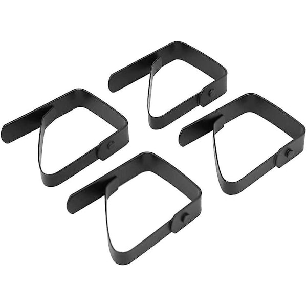 Dukholderklemmer for piknikbord, 4 stk store dukholderklemmer i rustfritt stål, sklisikre dukholderklemmer for piknikbord 5 * 4 cm