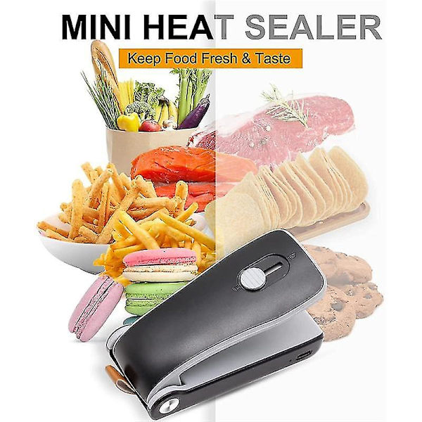 Mini Väskaförslutare, USB Laddningsbar Värmeförslutare, Klippare Med Mjuk Magnetisk Snodd Bärbar Chipspåse