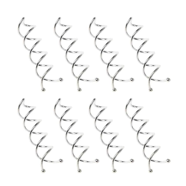 20 Spiral Hårnåle Twist Clips Runde Hårklemmer Hårstyling Spiral Til DIY Hår Style Pins Twist Clips Sølv Silver