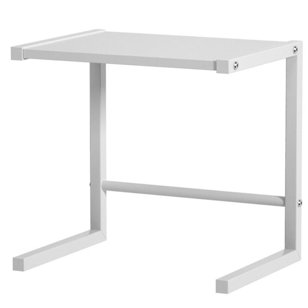 Metallisk Ovnstativ Benkeplate Ovnstativ Metallisk Ovn Holder Mikrobølgeovn Stativ Kjøkken Organizer Hvit 42x40 White 42x40.5cm