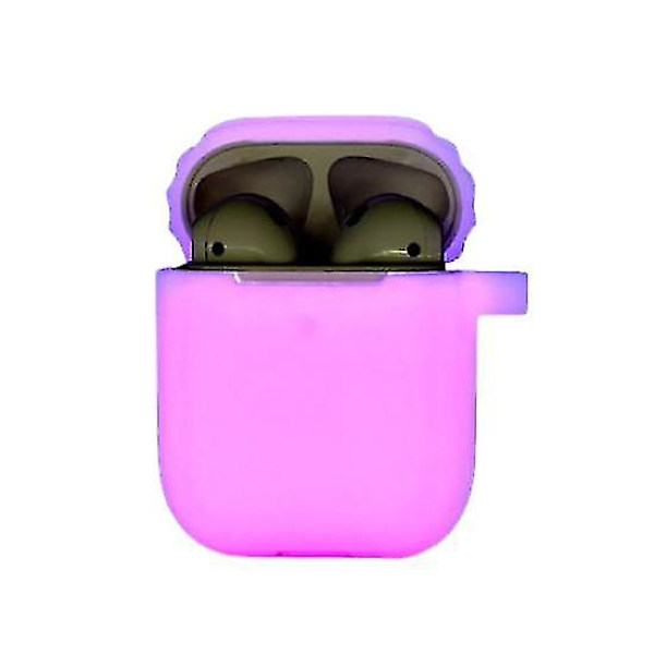 Framsida LED-fodral för AirPods med krok - Rosa Pink