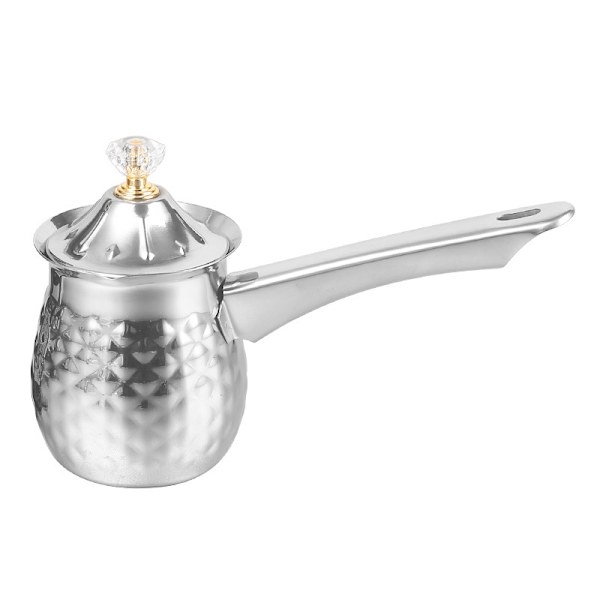 1x Turkkilainen Kahvinkeitin Kreikkalainen Kahvipannu Lahjaksi - 600ML/Hopea