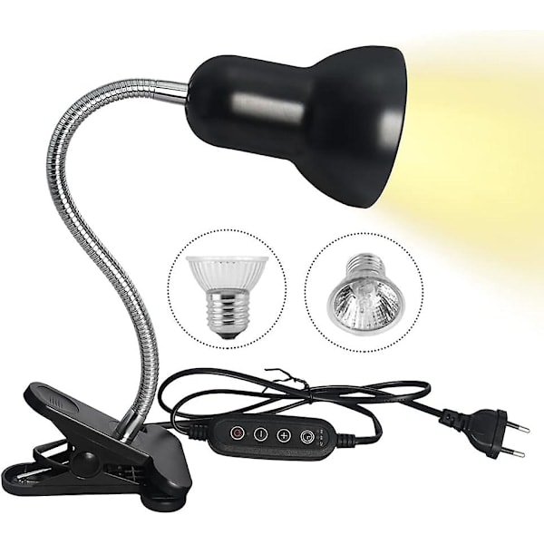 Reptillampe Skildpaddelampe Skildpaddevarmelampe Med Timer 360° Rotation UVb-lys Til Skildpadder Firben Blinde Slanger Etc._RY