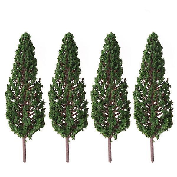 10 stk. Modeltræer Parkgade Diorama Scenelayout Miniature Landskabsscene (13cm) Grøn Green