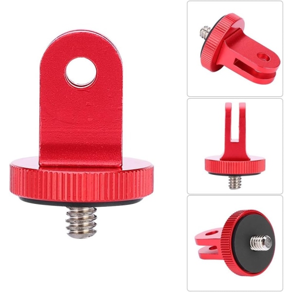 Kamera Stativadapter, Aluminiumlegering Stativfesteadapter, Profesjonelt Videokamera Tilbehør (Rød)