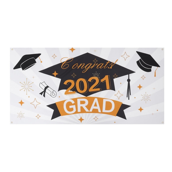 1 Set Examenssäsong Banner Bakgrundsbanner Examensparty Dekoration Vit 180x90x0.01cm White 180x90x0.01cm
