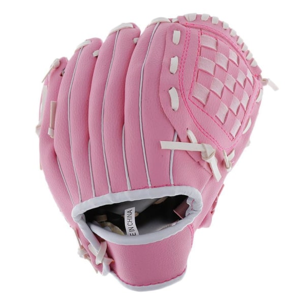 Baseball Batting s PU læder boldspil tilbehør 12,5 tommer - Pink