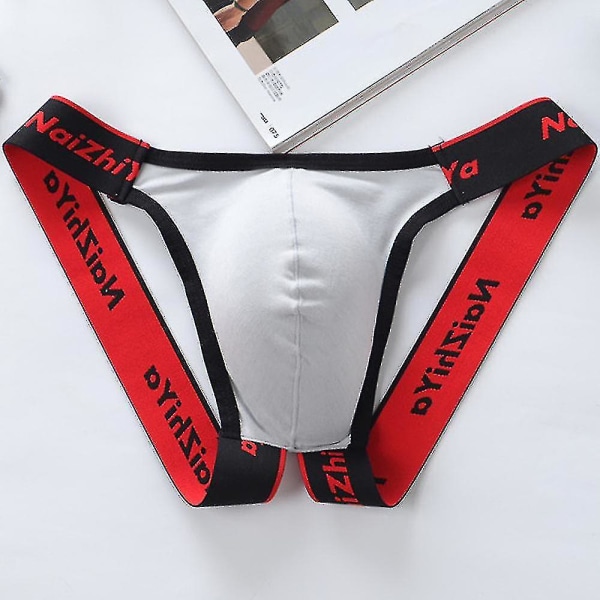 Män Jock Strap Underkläder Kalsonger Underbyxor Tanga XLGrå XL Grey