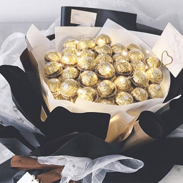 100 kpl kirkas suklaarasia, kukkatelineen mini, yhteensopiva syntymäpäivän kanssa