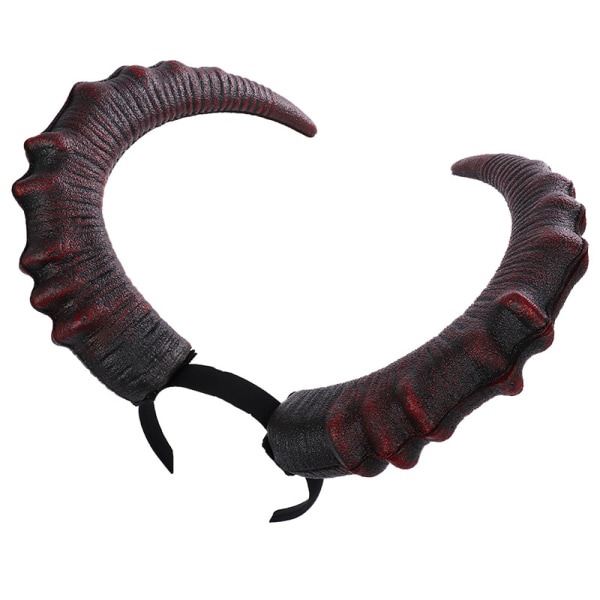 Alodidae Red Devil Horns Pannband Stort Demon Horn Halloween Kostym Cosplay Tillbehör för Kvinnor Män