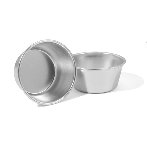 2 stk. buddingkop cirkel kageform mini bageforme rustfrit stål muffinform enkelt cupcakeform buddingforme kopper æg