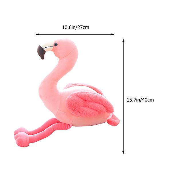Fylld Flamingo Leksak Mjuk Plysch Flamingo Fylld Djur Leksak Plysch Flamingo Dock 40x27cm 40x27cm