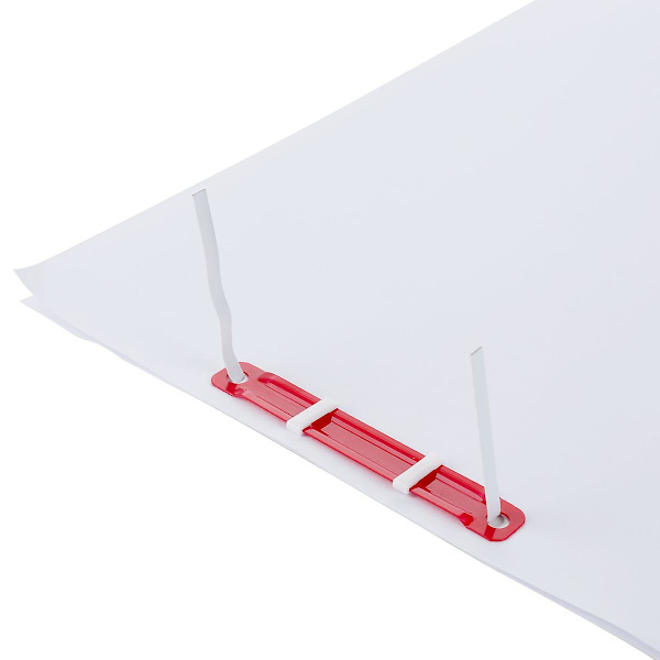 Plastfästen Filklämmor för Kontor Skola Pappersfiler Tvåhåls Filklämma Strip Kontorsmaterial Färgad Plastpärm (50 st)