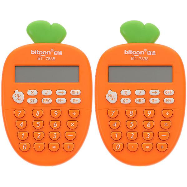 2 stk. Børneberegner Finansiel Beregner Lille Bordberegner Skrivebordsberegner Student Skole 12X7.3X1cm