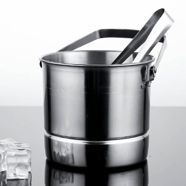 Isbitshink Isolerad Bärbar Rostfritt Stål Champagne Isbitshink Bar Isbitshink Metallhink Wit