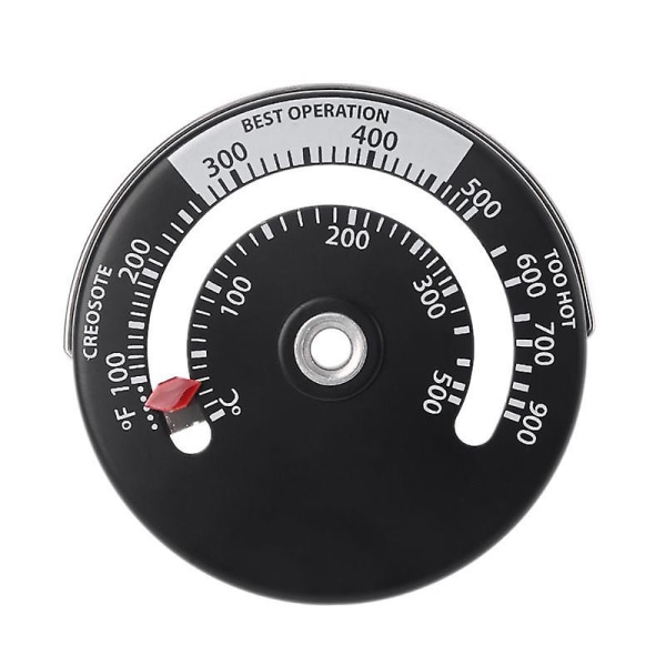 Ovntermometer 0-500/100-900f Magnetisk komfyrtømmerbrennertermometer Aluminiumslegering Kjøkkenmatlagingstermometer for grillbaking (2 stk, flerfarget)