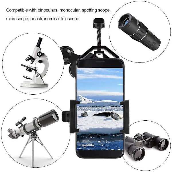 Universal Telefon Spotting Scope Adapter Mount Kompatibel Med Kikkerter Monokulære Spotting Scopes Teleskoper Og Mikroskoper