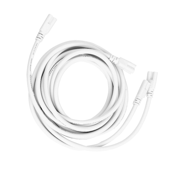 2 st Taklampskabel med lamphållare för LED-rör, dubbeländad kabel White 200x1.5x1.5cm