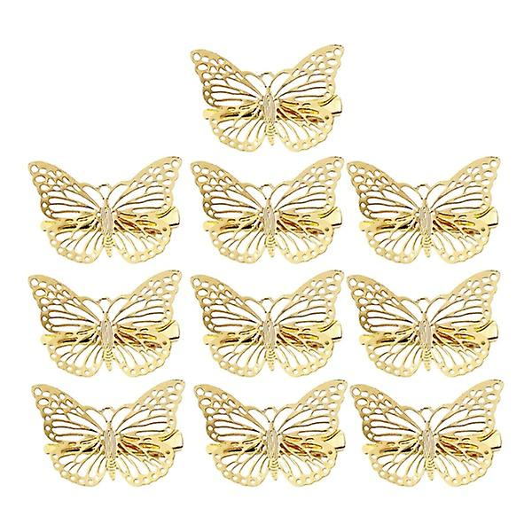 10 kpl Tyttöjen Hiuspinnit Hienoja Hiuspinnit Tyttöjen Hiusnapit Hiuspinnit Kiinnikkeet Oikea perhonen Right butterfly 5.4*3.65cm