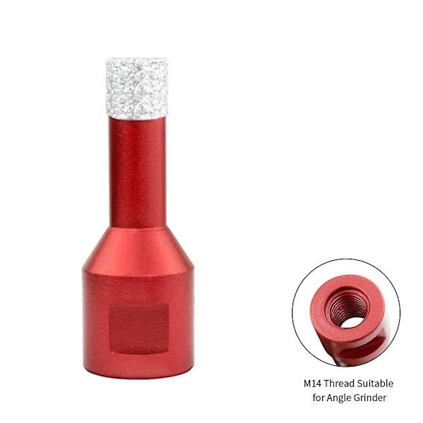 Diamant Hålsåg Borr, Högpresterande Löd Hålsåg för Kakel/Granit/Marmor/Porslin/Glas/Keramik (2 st, Röd)