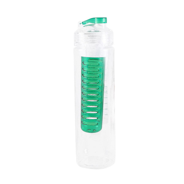 800 ml Plastvattenflaska Bärbar Fruktjuice Läcksäker Drickskopp För Resor Sport (grön)Grön Green
