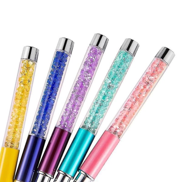 Nagelkonst Liner Penslar, Nagelgellackmålning Nagelkonst Design Penselset Diamant Applicering Rhinestone Handtag, Nagelprickning Målning Ritning Pe