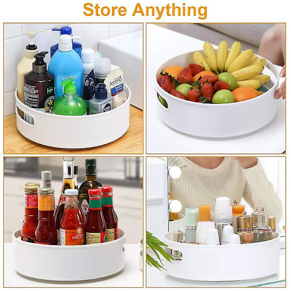 Lazy Susan Roterande Skåporganisatör, Multifunktionell Kryddhylla För Köksförvaring Och Organisation (23 cm)
