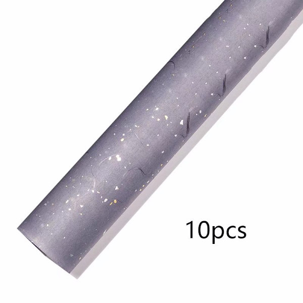 Blommigt inslagningspapper med transparent moln-drak, vattentätt, förtjockat, drömskt guld- och silverprickigt presentpapper, grått papper, 20 ark