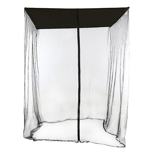 1 kpl Heittokeinun Hyttysverkko Ultra Suuri Vetoketjullinen Hyttysverkko Musta 200x155cm Black 200x155cm
