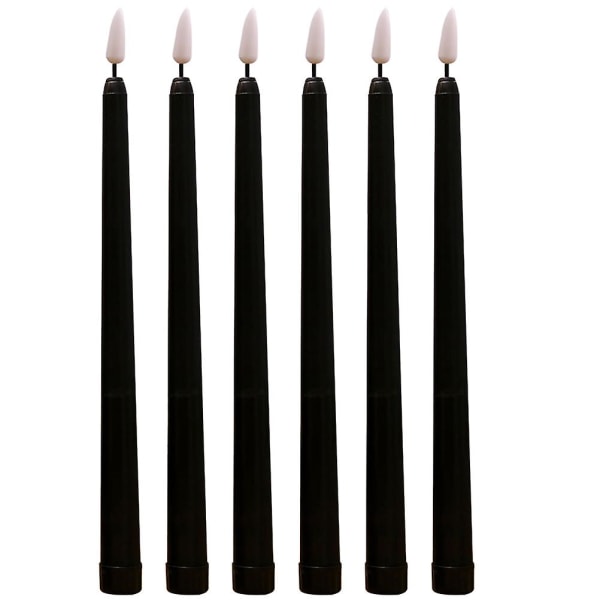 6pcs Led Taper Candle Light Flameless Battery Operated Taper Candles Christmas Wedding DecorationBla