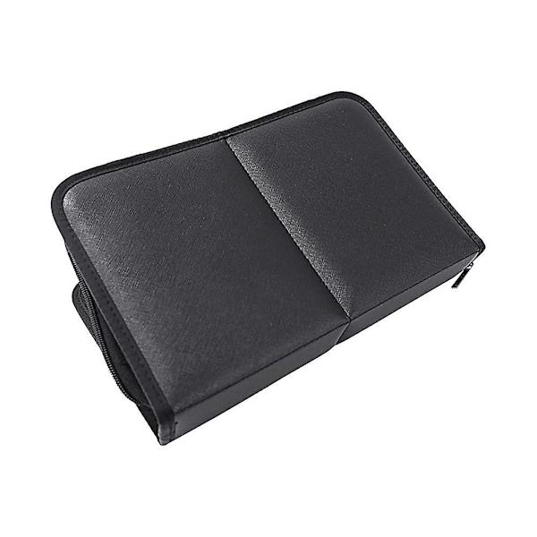 Meikkipensselilaukku - Meikkilaukku, Pensselitelina, Meikkityökalulaukku, Meikkitaiteilijan Laukku, Kosmetiikan Säilytyslaatikko Black 24x16cm