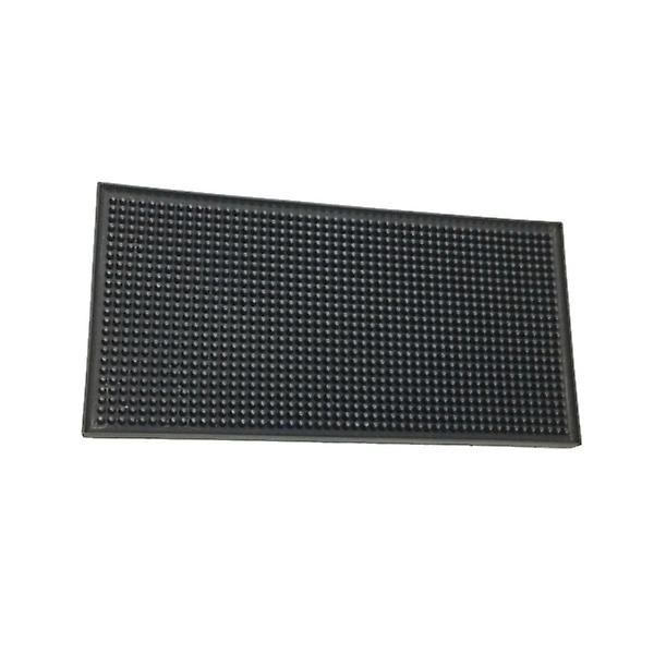 1 st Robust Silikon Bar Halkskyddsmatta Bänkskiva Avloppsplatta Djupa Spår Koppar Mattor Bricka (svart)Svart15*30CM Black 15*30CM