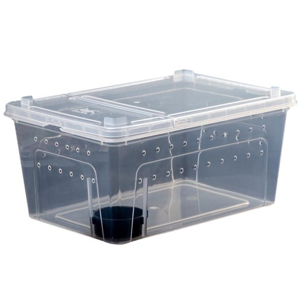 1 Sæt Reptil Slange Foderboks Opdræt Rugende Beholder Firben Habitat Transparent 32X22X15CM Transparent 32X22X15CM