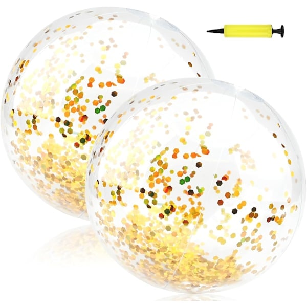 /Ryi/St Uppblåsbar Badboll Glitter Badbollar Konfetti Badbollar Bulk Paljett Badbollar.