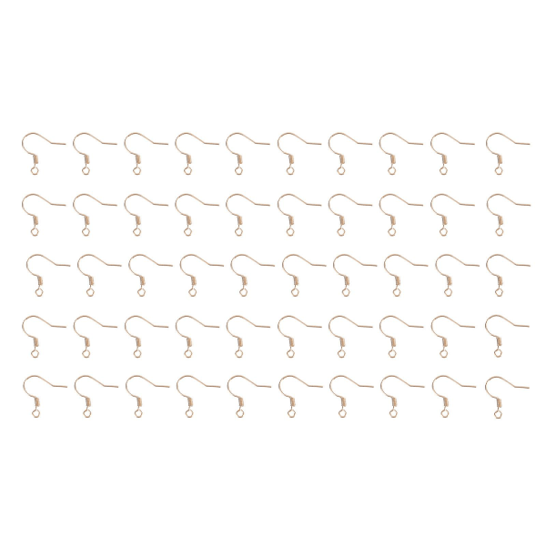 50 st Örhängekrokar Gör-det-själv-örhängedelar Kvinnor Smyckenstillbehör Gyllene 2x1,5 cm Golden 2x1.5cm