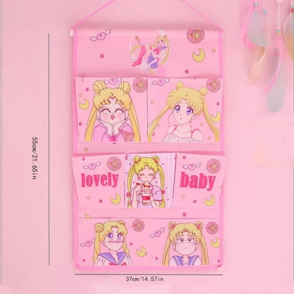 Kleshengeren for vegg med Sailor Moon-motiv - Oppbevaringspose for Sailor Moon-rommet
