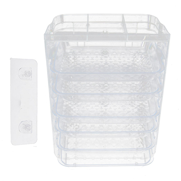 1 kpl Monikerroksinen Vihannessäilytysteline Seinäkiinnitys Hotpot Ruokailuteline Läpinäkyvä 33.5X25.3 Transparent 33.5X25.3X19CM