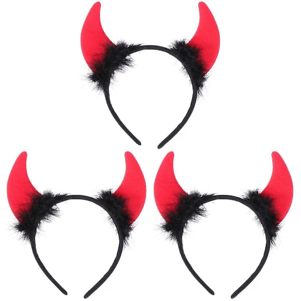 3-pack Barn Djuröron Huvudband Fest Cosplay Kostym Huvudbonad Hårprydnad (djävul) 3-pack 3pcs