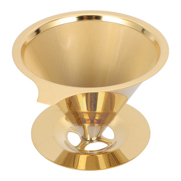 Perkolator Kaffefilter Metall Konfilter Ersättningskaffefilter Kaffedroppställ Golden Golden