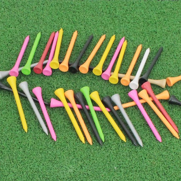 Plastic Golf Tees (50pcs, Color Random Delivery)