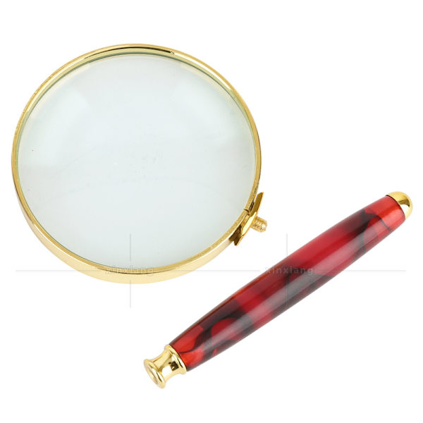 RII Forstørrelsesglas med Jadehåndtag, Håndholdt 10x Forstørrelsesglaslinse, Antik Forstørrelsesglas, Læsning, Inspektion, Mønt & Frimærke
