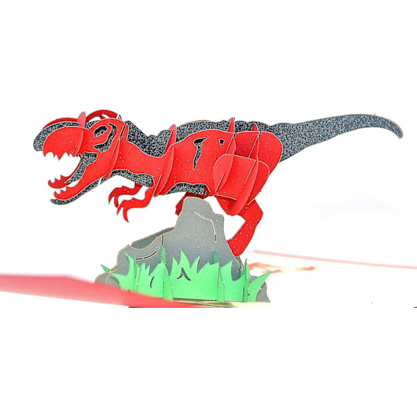 Dinosaur 3D Popup Hilsenskort Blankt Kort Velegnet Til De Fleste Anledninger