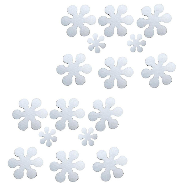 16 st Delikat Praktiska Blom- och Snöflingedesign Badkarsdekaler för Dekoration M