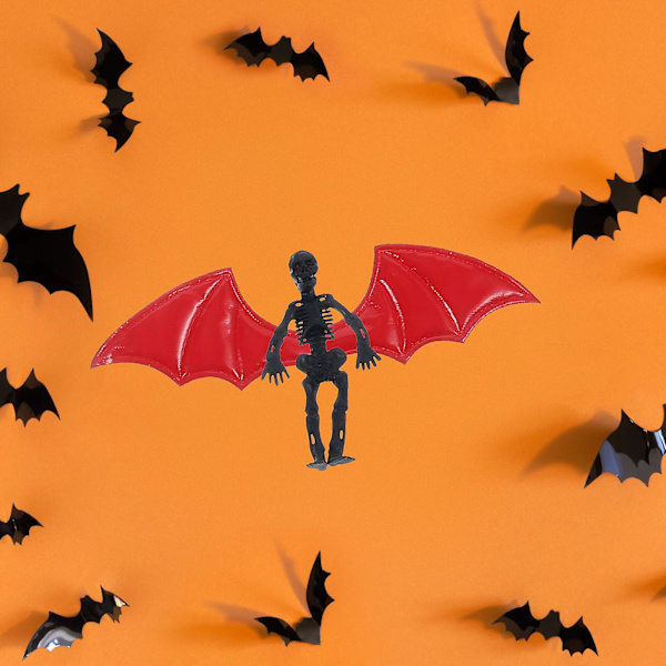 1 Set Halloween Batvingar med Skalle Dekorationer Hantverk för DIY Skor Kläder Hårtillbehör 7X4CM 7X4CM