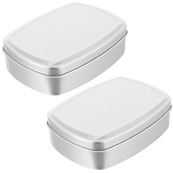 2 st 150 ml Aluminium Kosmetikburk Aluminiumburk Tom Kvadratisk Burk Med LockSilver9.5*7*2.5cm Silver 9.5*7*2.5cm