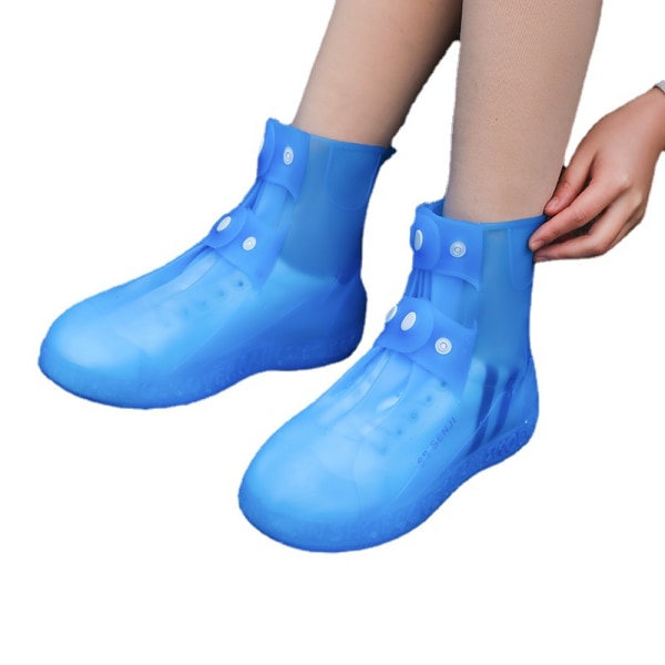 Vattentäta skoöverdrag, återanvändbara regnskoöverdrag, halkfria hållbara skoöverdrag i silikon Vattentäta för män och kvinnor