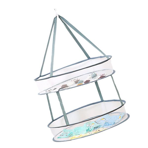 Foldbar Tøystativ Genser Tørkestativ Foldbar Tørkestativ Genser Henge Tørker Mesh Klær Han Grey 51*39cm