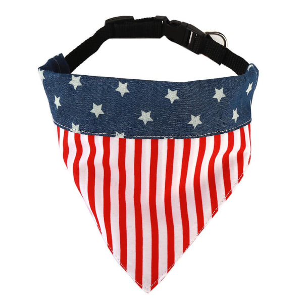 Pieni Koiran Bandana Isänmaallinen Koiran Kaulus Lemmikin Kaulaliina 4. heinäkuuta Koiran Huivi Koiran Liina Amerikan lipun kuvio American flag pattern 16.5X12cm